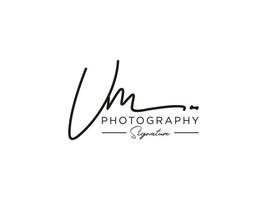 lettre vm signature logo template vecteur