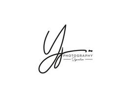 lettre yj signature logo template vecteur