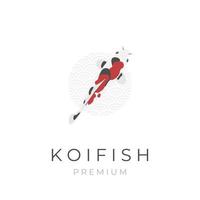 beau logo d'illustration vectorielle de poisson koi japonais vecteur