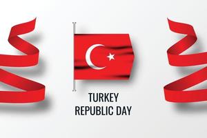célébration de la fête de la république de turquie vecteur