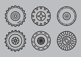 Vecteur de pneu tracteur gratuit 1