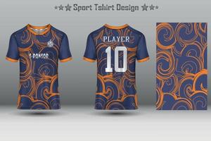 maquette de maillot de football conception de maillot de football sublimation collection de conception de t-shirt de sport pour la course, le cyclisme, les jeux, le motocross vecteur