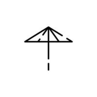 parapluie, météo, protection ligne pointillée icône illustration vectorielle modèle de logo. adapté à de nombreuses fins. vecteur