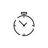 horloge, minuterie, modèle de logo d'illustration vectorielle d'icône de ligne pointillée de temps. adapté à de nombreuses fins. vecteur
