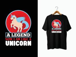 conception de t-shirt licorne vecteur