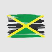 vecteur de brosse drapeau jamaïque. conception du drapeau national