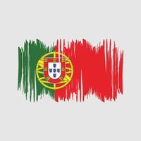 brosse de vecteur de drapeau du portugal. vecteur de brosse de drapeau national