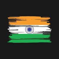vecteur de brosse de drapeau de l'Inde. conception du drapeau national