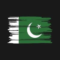 vecteur de brosse drapeau pakistan. conception du drapeau national