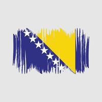 brosse de vecteur de drapeau de bosnie. vecteur de brosse de drapeau national