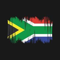 brosse de vecteur de drapeau de l'afrique du sud. vecteur de brosse de drapeau national