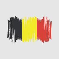 brosse de vecteur de drapeau belgique. vecteur de brosse de drapeau national