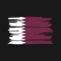 vecteur de brosse de drapeau qatar. conception du drapeau national