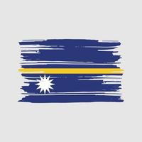 vecteur de brosse drapeau nauru. conception du drapeau national