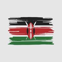 vecteur de brosse drapeau kenya. conception du drapeau national
