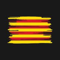 vecteur de brosse drapeau catalogne. conception du drapeau national