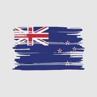 vecteur de brosse drapeau néo-zélandais. conception du drapeau national