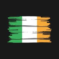 vecteur de brosse drapeau irlande. conception du drapeau national