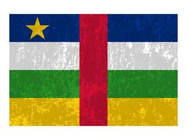 drapeau grunge de la république centrafricaine, couleurs officielles et proportion. illustration vectorielle. vecteur