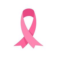 ruban rose croisé symbole de la journée mondiale contre le cancer vecteur