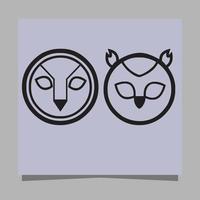 image de logo vectoriel d'illustration de hibou sur papier, très appropriée pour les logos et les mascottes