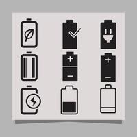 l'illustration vectorielle de l'icône de la batterie sur papier est parfaite pour les bannières et les affiches sur le thème de la technologie vecteur