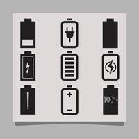 l'illustration vectorielle de l'icône de la batterie sur papier est parfaite pour les bannières et les affiches sur le thème de la technologie vecteur