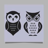 image de logo vectoriel d'illustration de hibou sur papier, très appropriée pour les logos et les mascottes