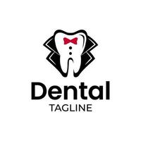 logo dentaire smoking minimaliste vecteur