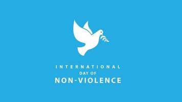 journée internationale de la non-violence. illustration vectorielle vecteur