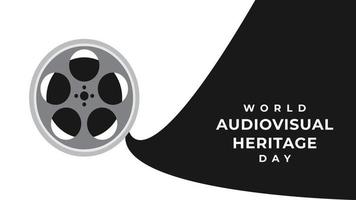 journée mondiale du patrimoine audiovisuel. illustration vectorielle vecteur