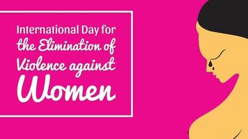 Journée internationale pour l'élimination de la violence à l'égard des femmes. illustration vectorielle vecteur