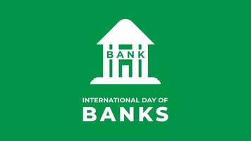 journée internationale des banques. illustration vectorielle vecteur