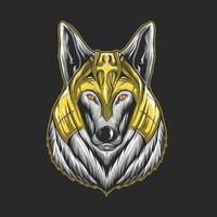 modèle d'illustration vectorielle de mascotte anubis vecteur