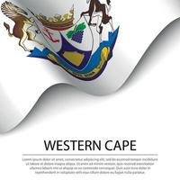 agitant le drapeau du cap occidental est une province d'afrique du sud sur laquelle vecteur