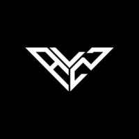 conception créative du logo de la lettre alz avec graphique vectoriel, logo alz simple et moderne en forme de triangle. vecteur