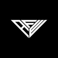 conception créative de logo de lettre afw avec graphique vectoriel, logo afw simple et moderne en forme de triangle. vecteur