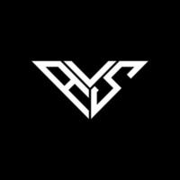 conception créative de logo de lettre avs avec graphique vectoriel, logo avs simple et moderne en forme de triangle. vecteur