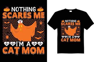 halloween t shirt design vecteur chat maman et infirmière t shirt