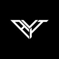 conception créative de logo de lettre avi avec graphique vectoriel, logo avi simple et moderne en forme de triangle. vecteur