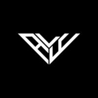 conception créative du logo de lettre aly avec graphique vectoriel, logo aly simple et moderne en forme de triangle. vecteur