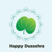 belle illustration de happy dussehra avec des feuilles d'apta vecteur téléchargement gratuit