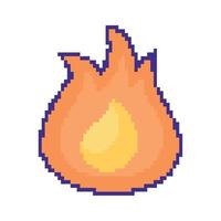 feu flamme pixel art vecteur