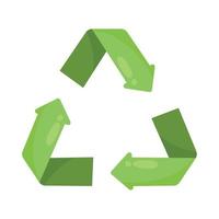 symbole de flèches de recyclage vert vecteur