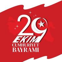 publier une annonce pour la journée de la république turque le 29 octobre vecteur