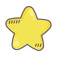 emblème de qualité étoile jaune vecteur