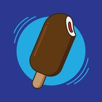 dessin animé glace au chocolat vecteur