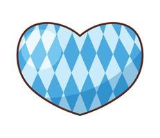 drapeau oktoberfest dans le coeur vecteur