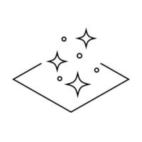 icône de ligne de surface propre, symbole de nettoyage vecteur