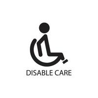 handicapé icône illustration isolé vecteur signe symbole